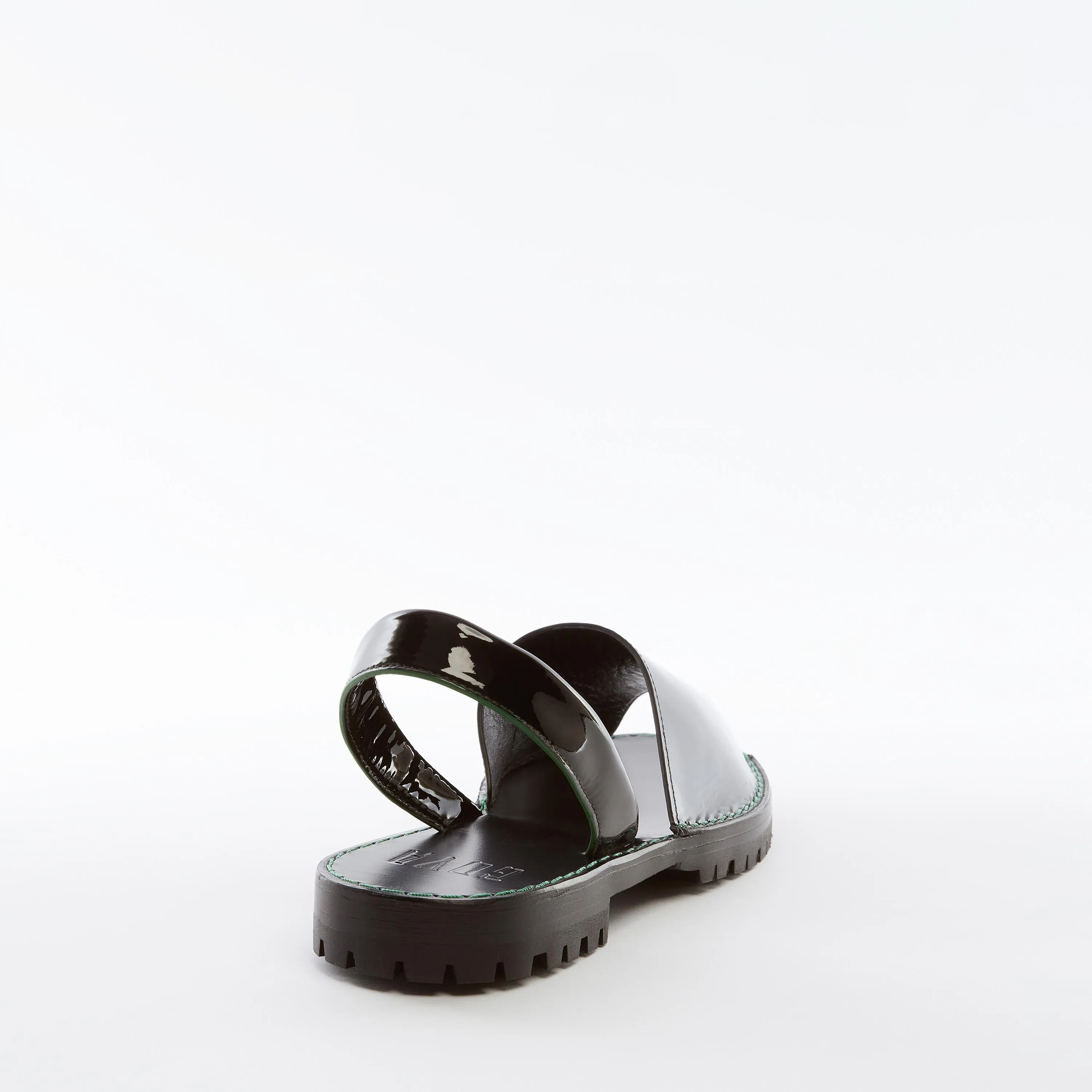 | OFFER | Tar Patent Leather Goya Slide