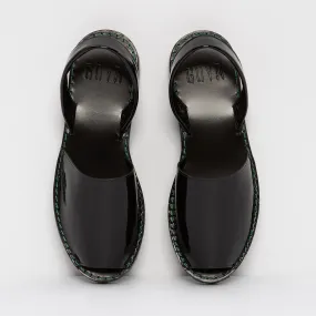| OFFER | Tar Patent Leather Goya Slide