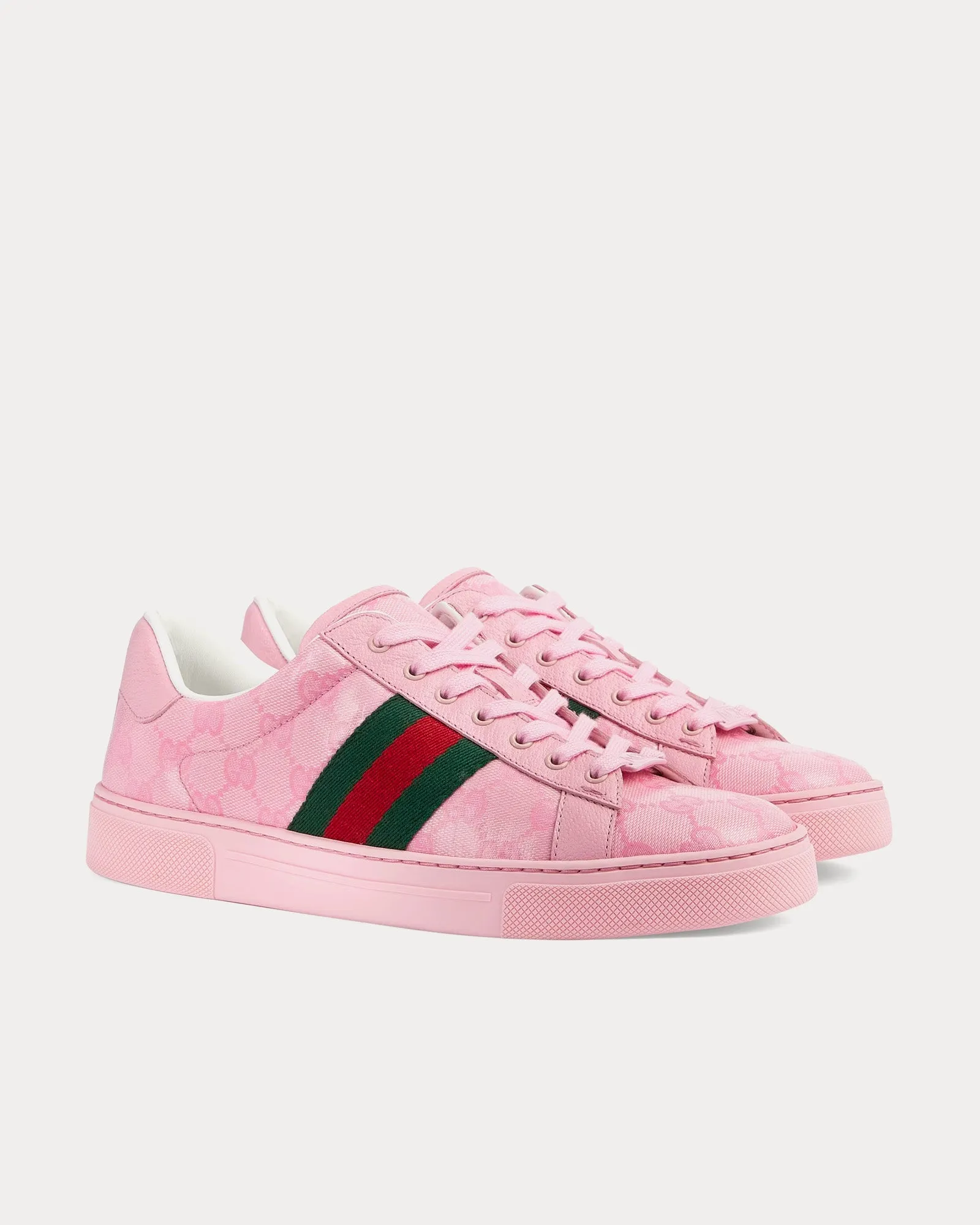 Ace GG Crystal Canvas Pink Low Top Sneakers