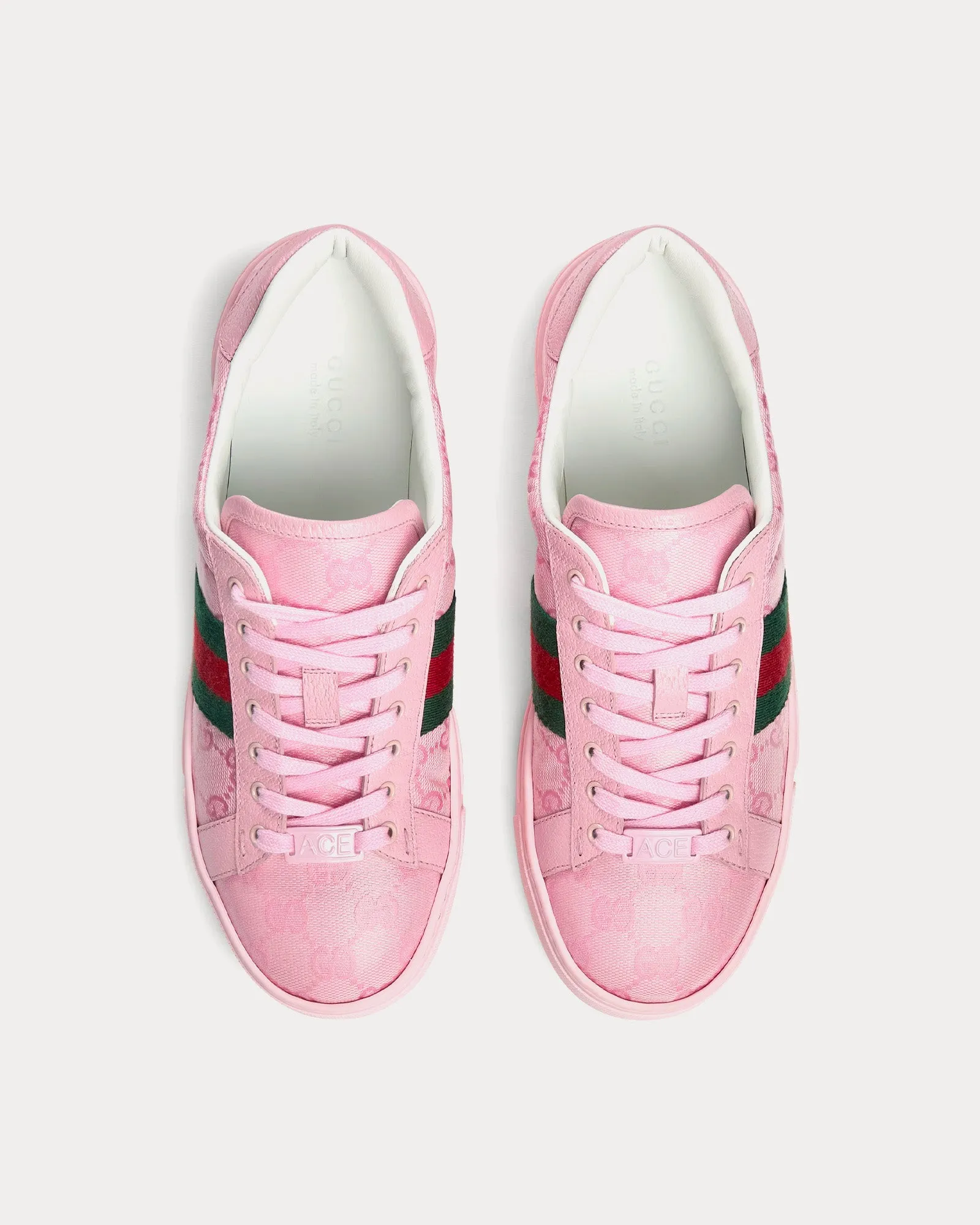 Ace GG Crystal Canvas Pink Low Top Sneakers