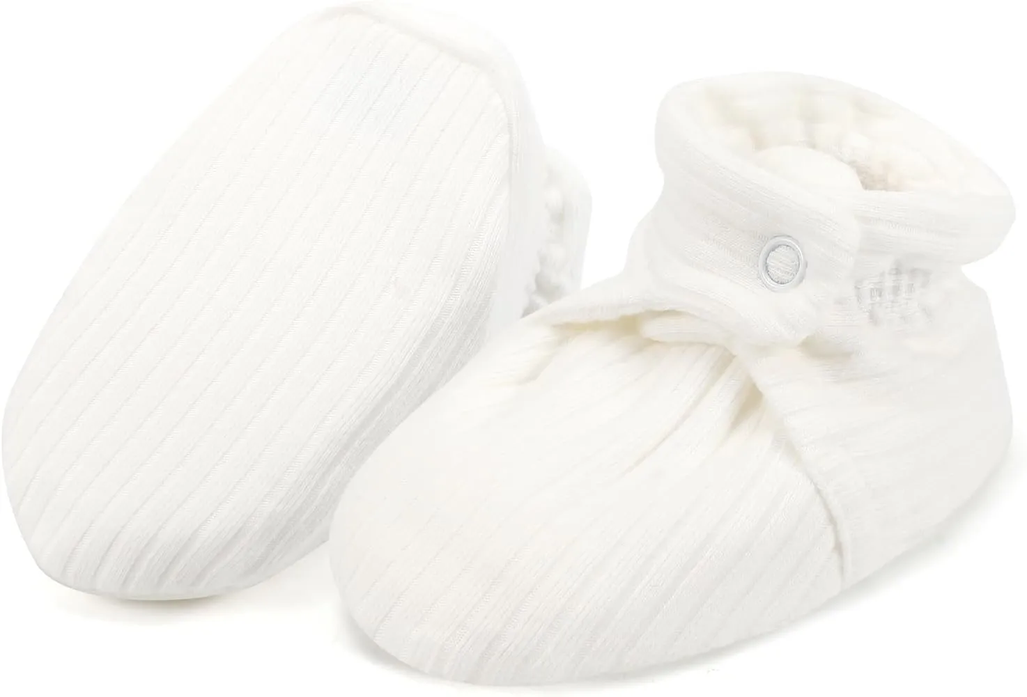 Baby Booties Newborn Infant Shoes Organic Cotton Adjustable Soft Cozy Warm Boots for Boy Girl