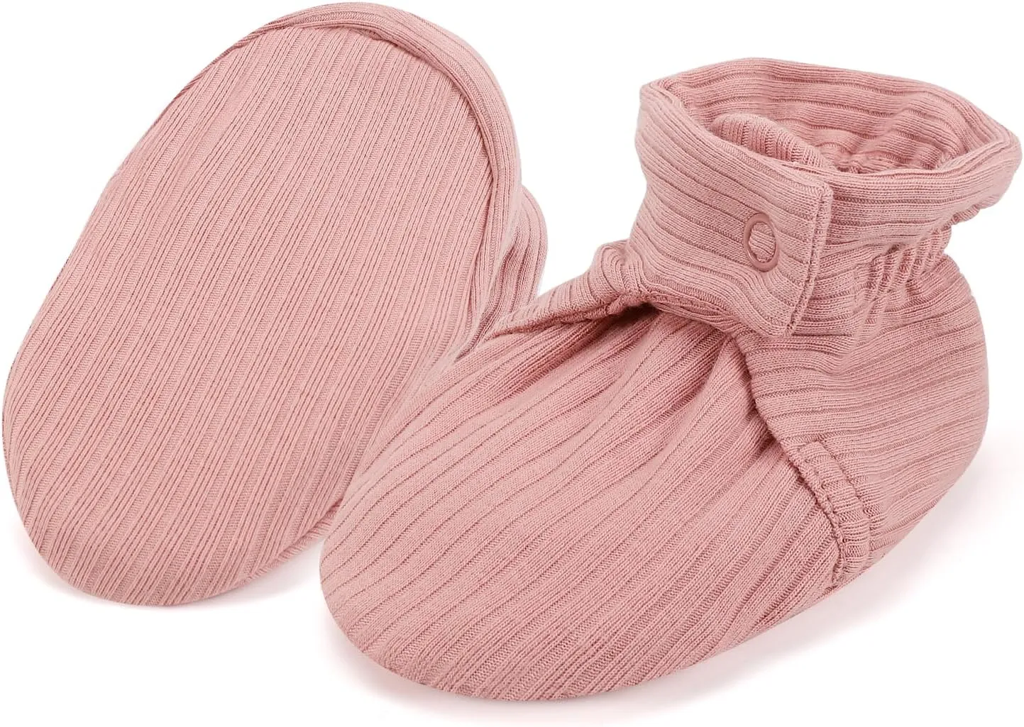 Baby Booties Newborn Infant Shoes Organic Cotton Adjustable Soft Cozy Warm Boots for Boy Girl