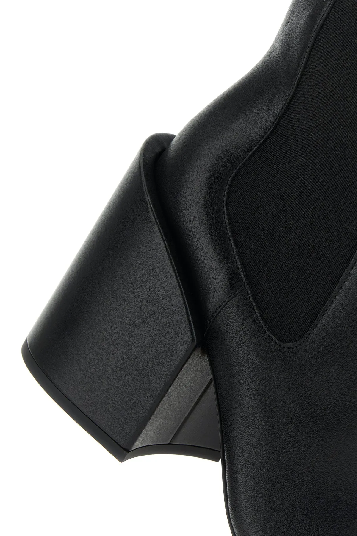 Black leather Etra ankle boots