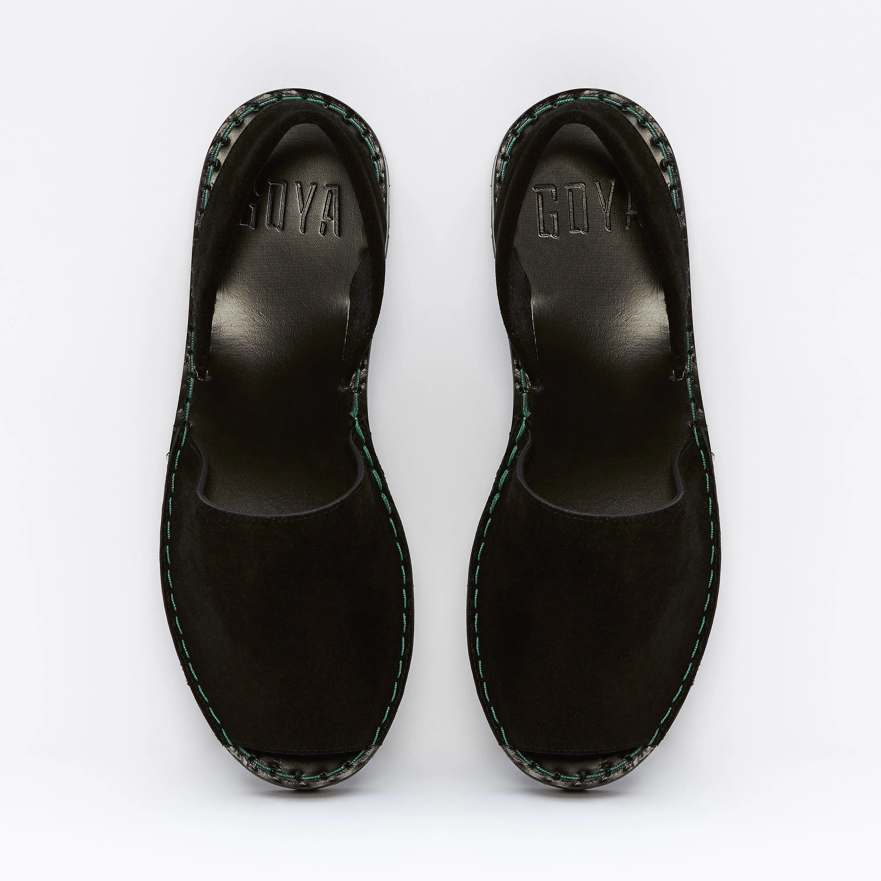 Black Suede Goya Slide