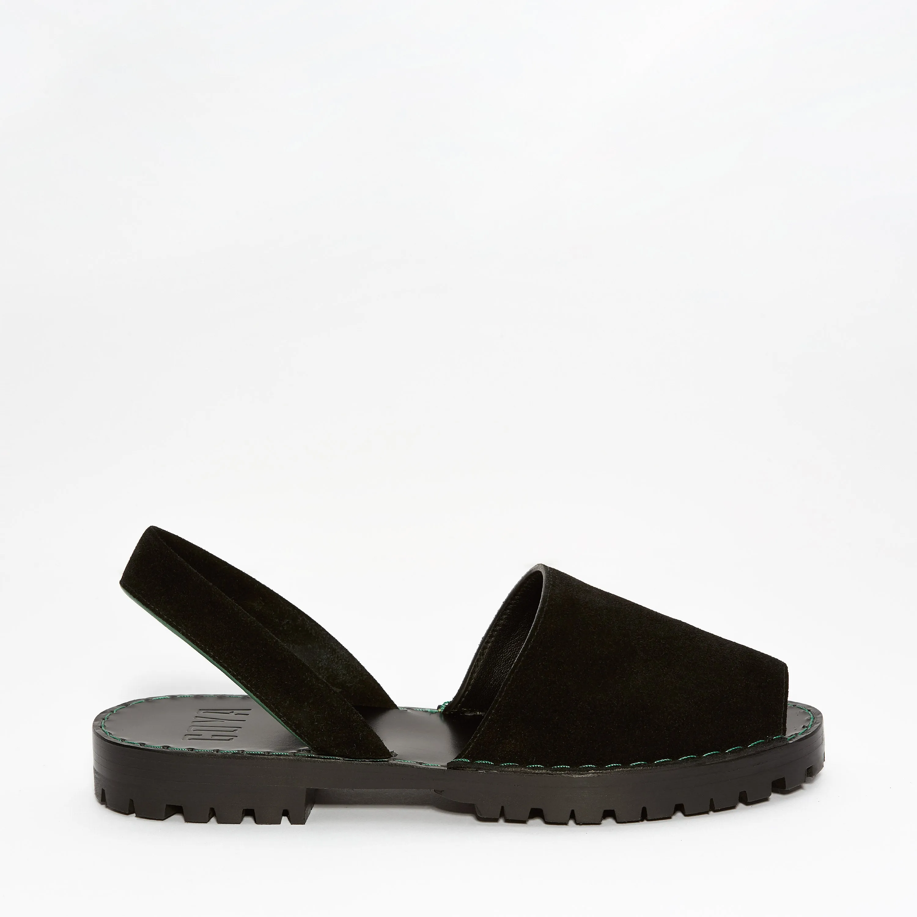 Black Suede Goya Slide