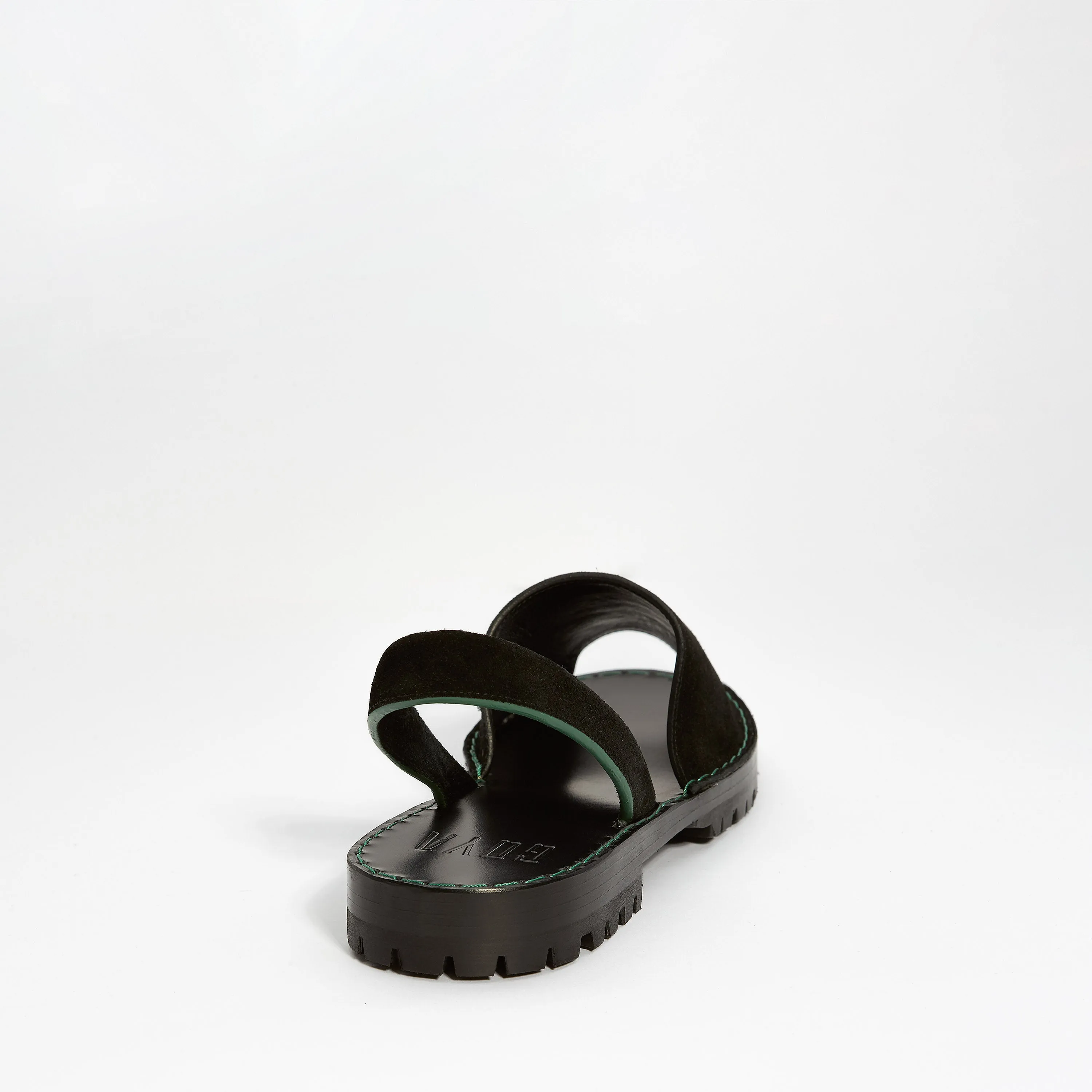 Black Suede Goya Slide
