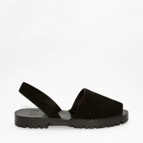 Black Suede Goya Slide