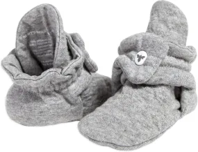 Burt's Bees Baby Baby Gender Neutral Color for Ages 0 to 9 Months Old Slipper Sock, Heather Grey Stripe, 3 6 Unisex Infant