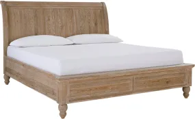 Cambridge Sleigh Bed - Queen - Modern Khaki