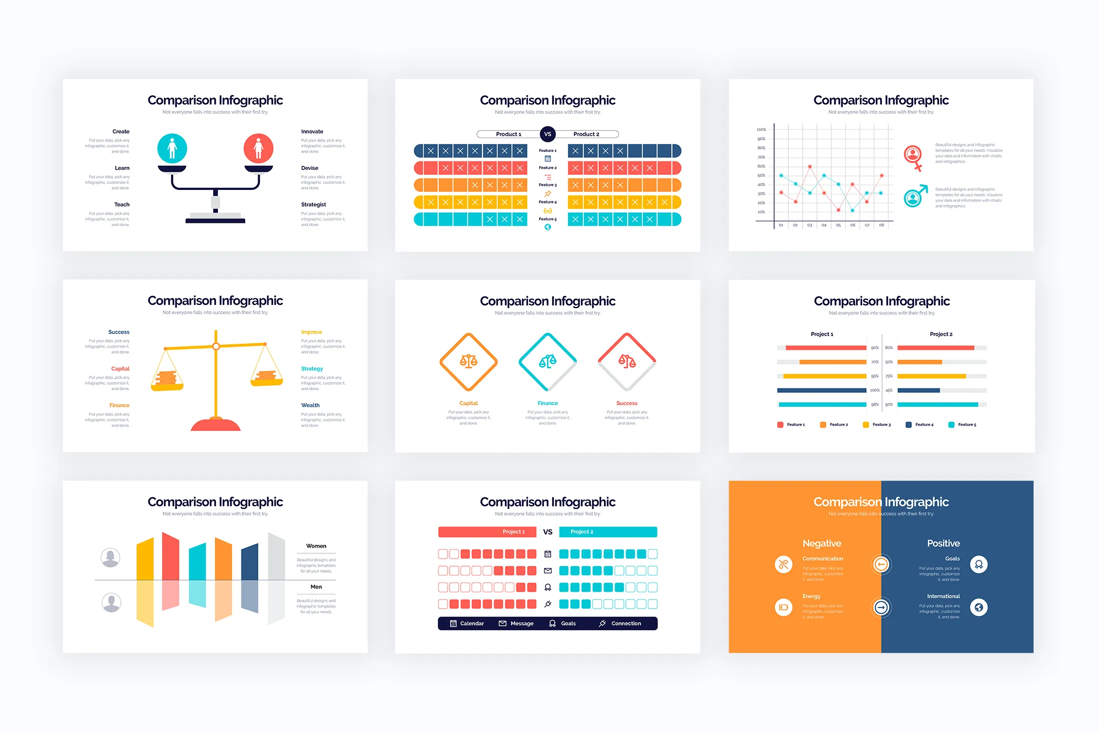 Comparison Illustrator Infographics