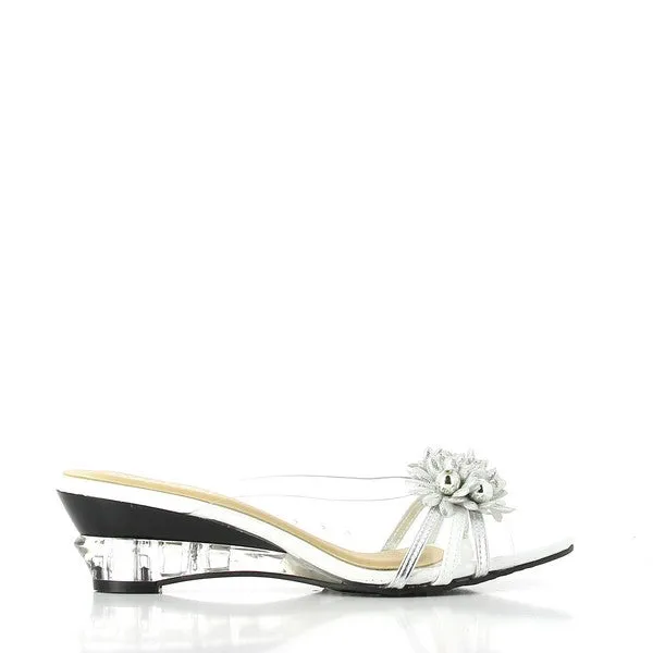 Dalessi Dupont White & Silver Slides