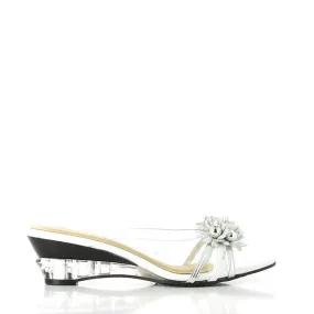 Dalessi Dupont White & Silver Slides