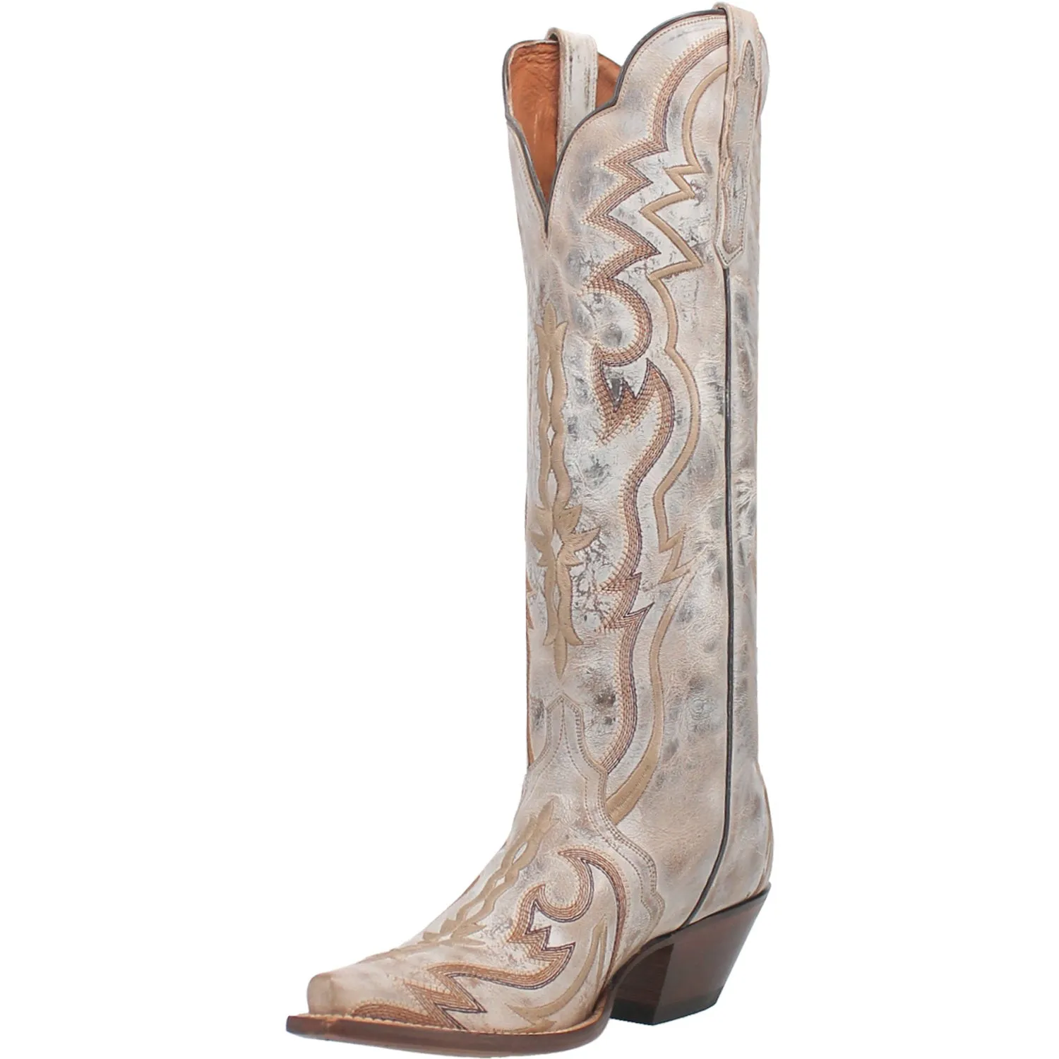 Dan Post Womens Silvie Bone Leather Fashion Boots 10 M