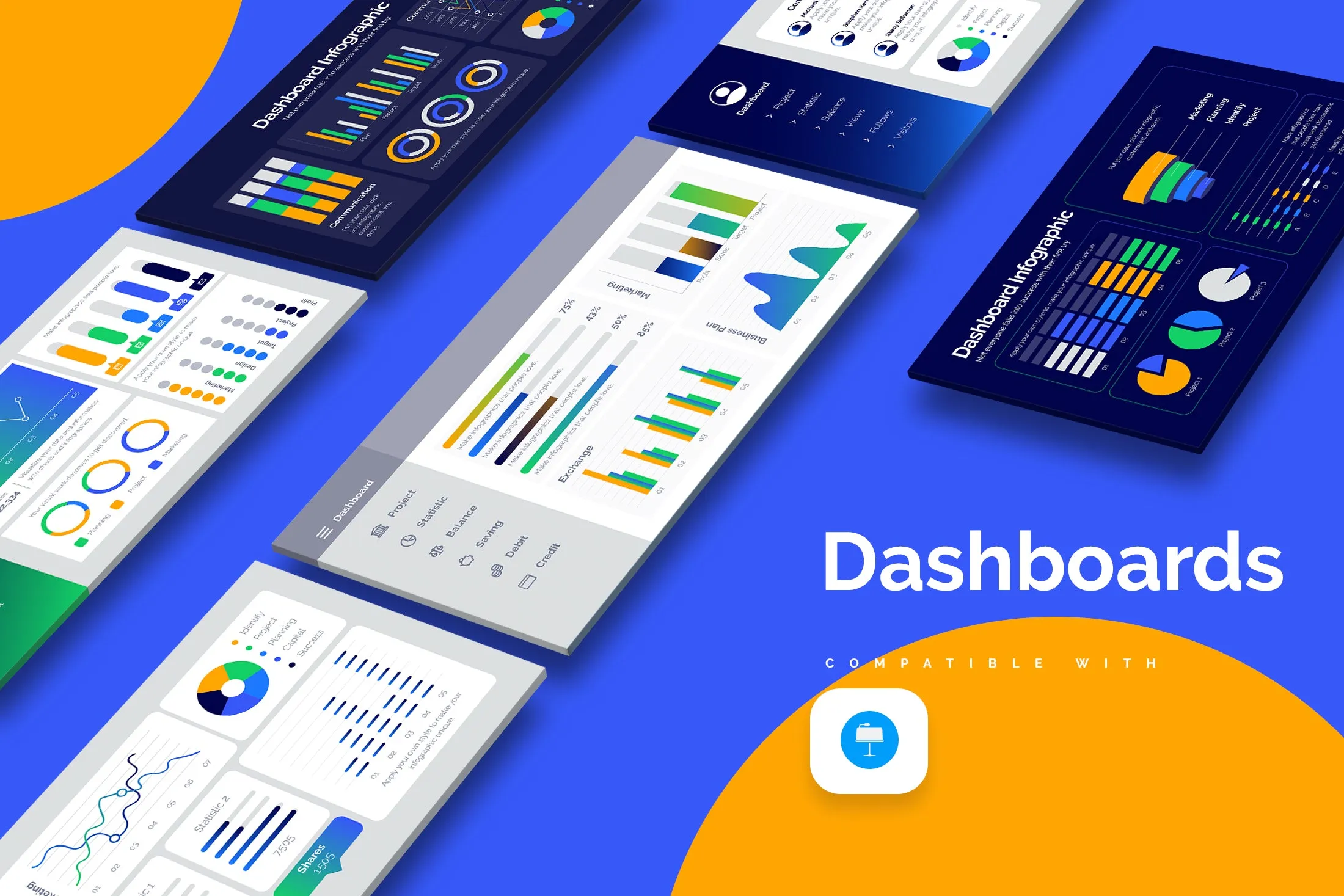 Dashboard Keynote Infographics