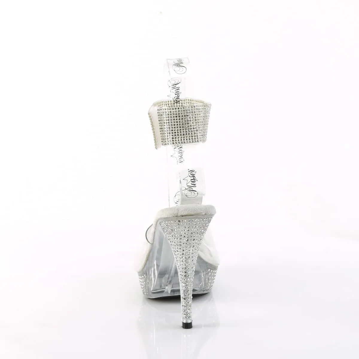 ELEGANT-442 Clear Ankle Peep Toe High Heel