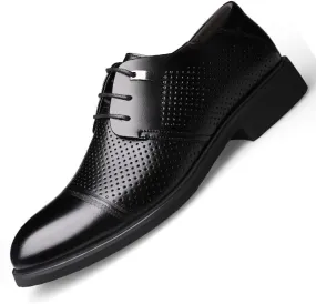 Elevator Shoes for Men Faux Leather Height Increasing Dress Formal Shoes That Make You Taller 2 Inches.