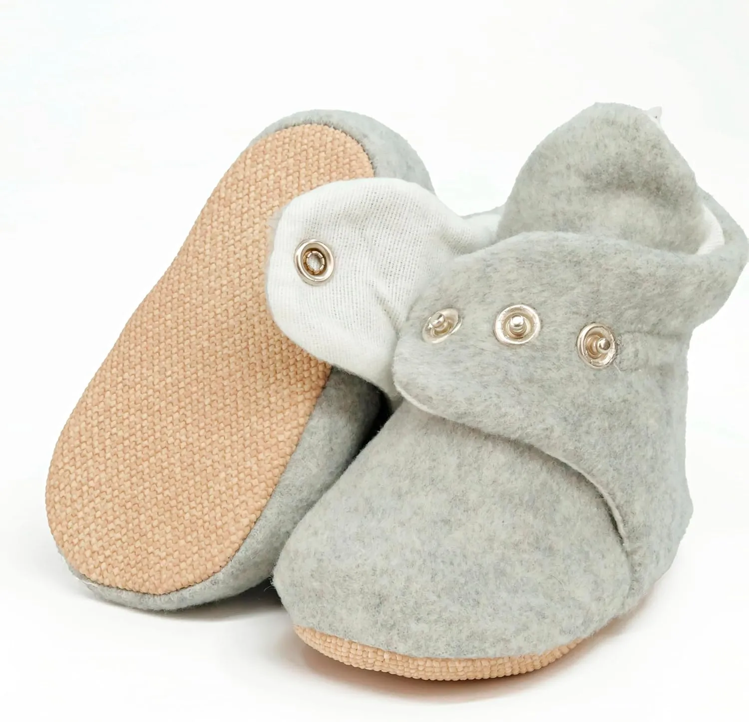 Ella Bonna Fleece Baby Booties, Warm Organic Infant Booties