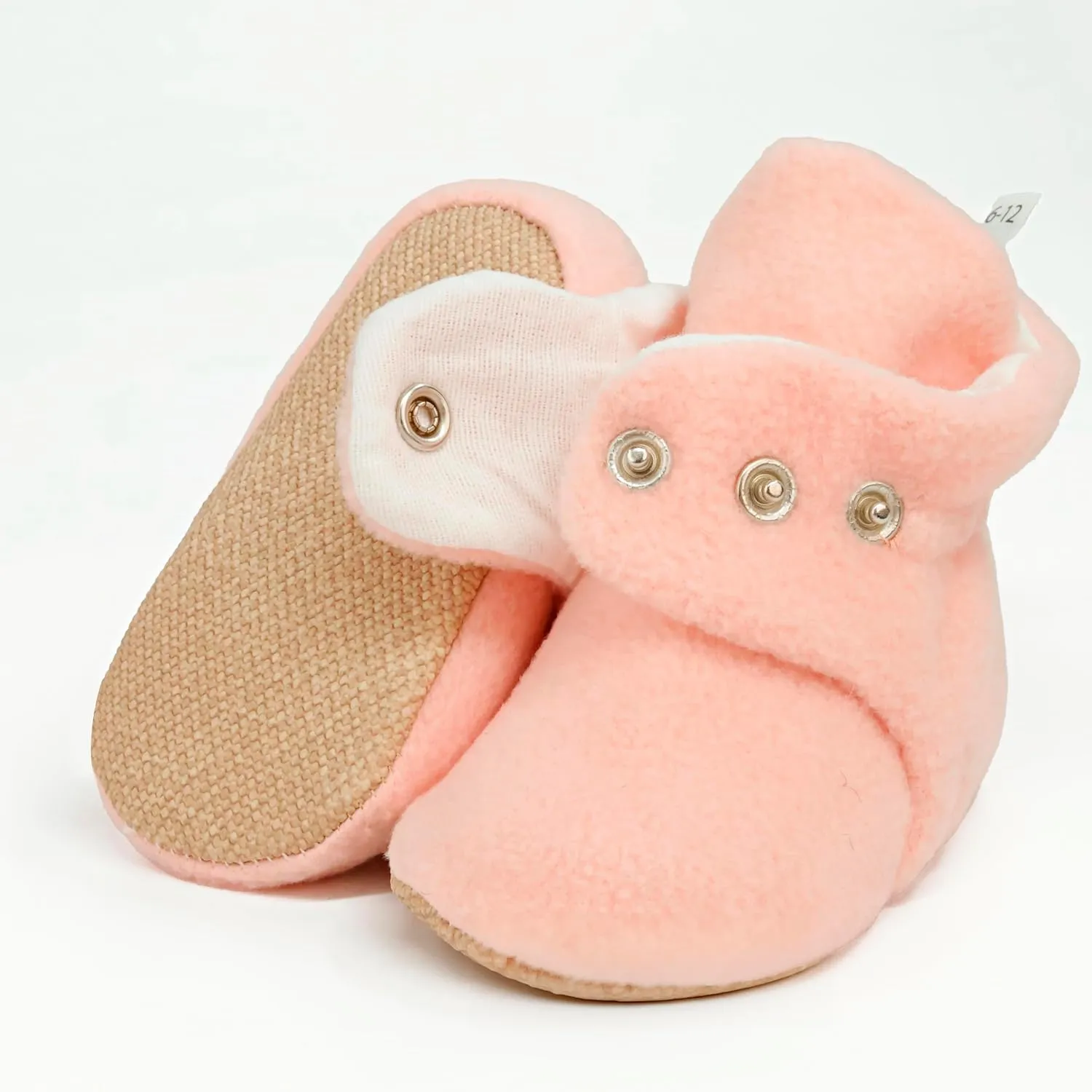 Ella Bonna Fleece Baby Booties, Warm Organic Infant Booties