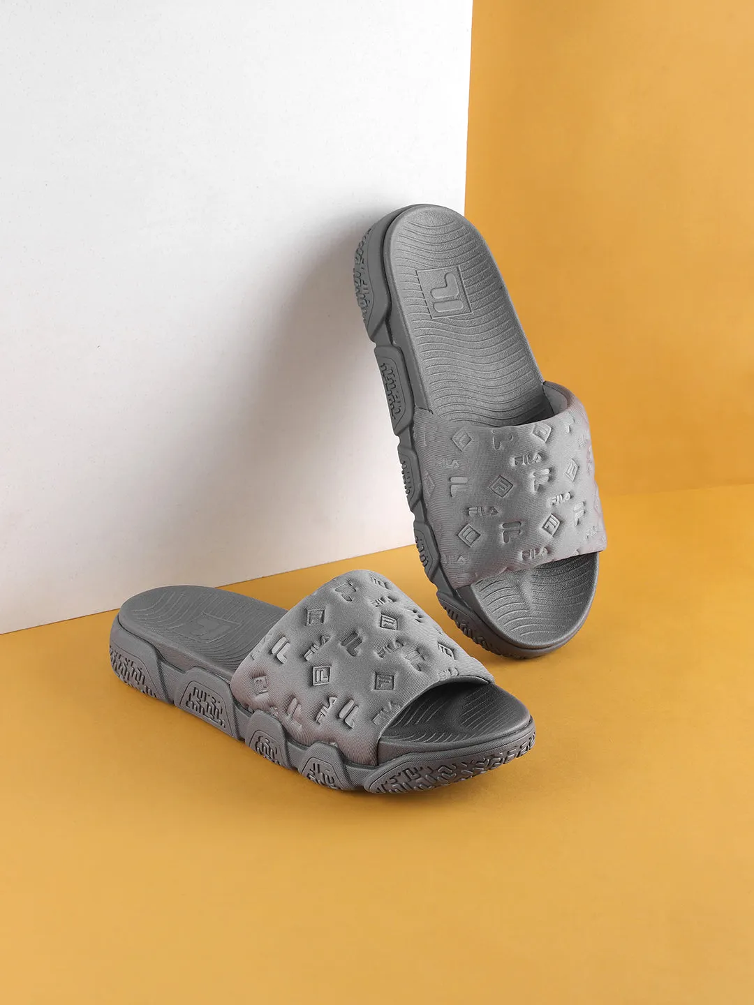 Fila Unisex Candor Grey Sliders