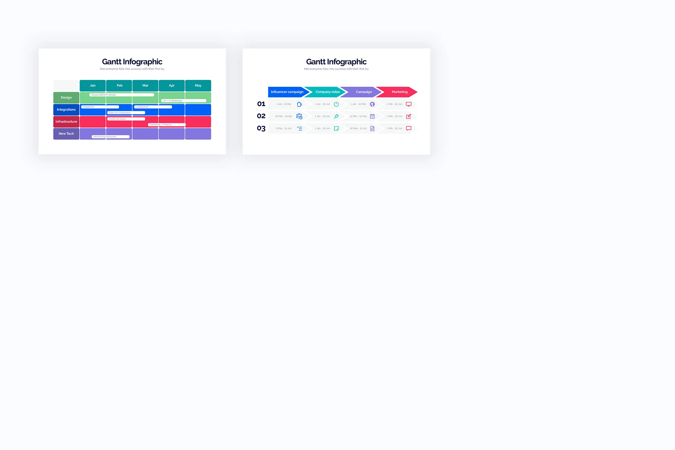 Gantt Chart Keynote Infographics
