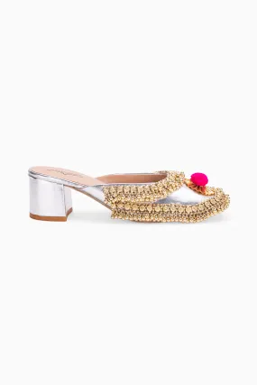 Gold Ghungroo Crown Heels