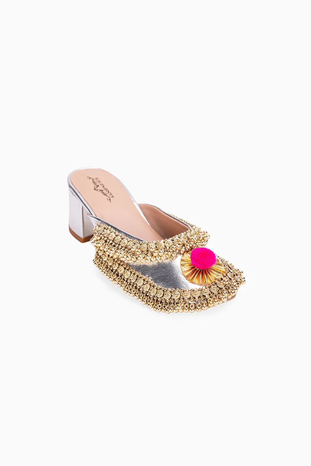 Gold Ghungroo Crown Heels