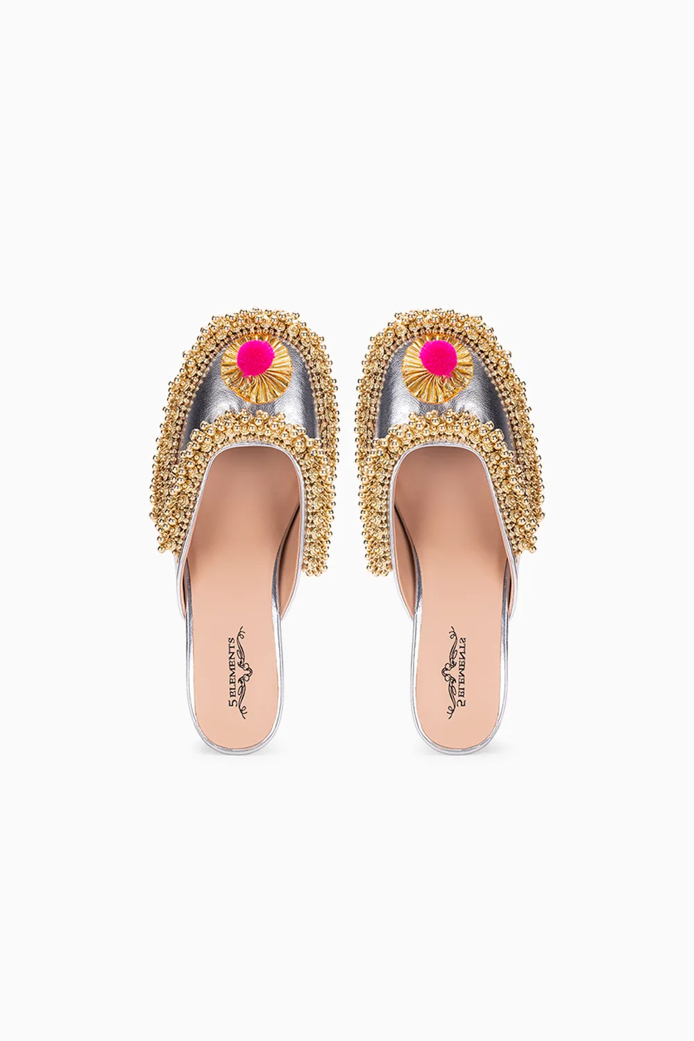 Gold Ghungroo Crown Heels