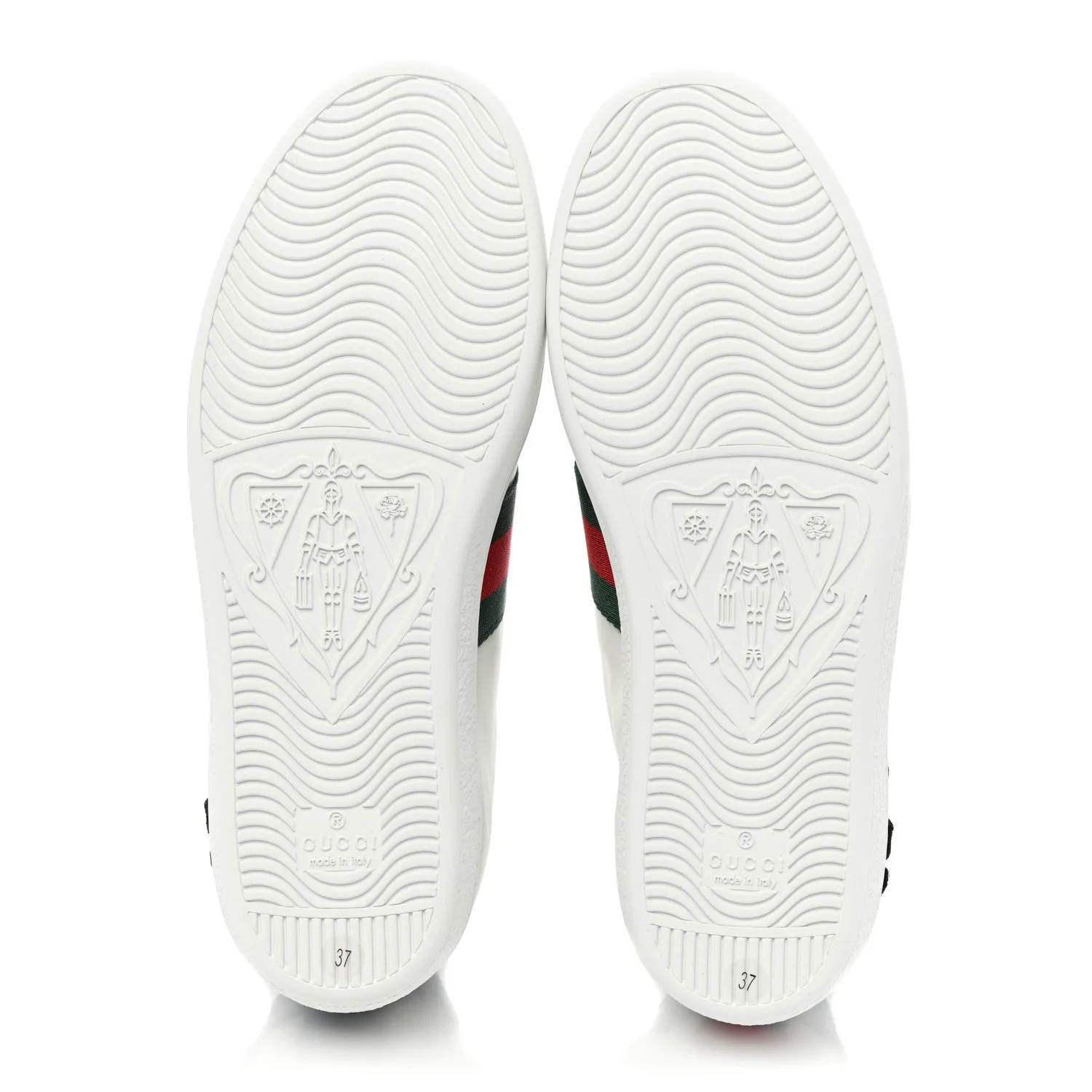 Gucci Calfskin Web Floral Embroidered Womens Ace Sneakers