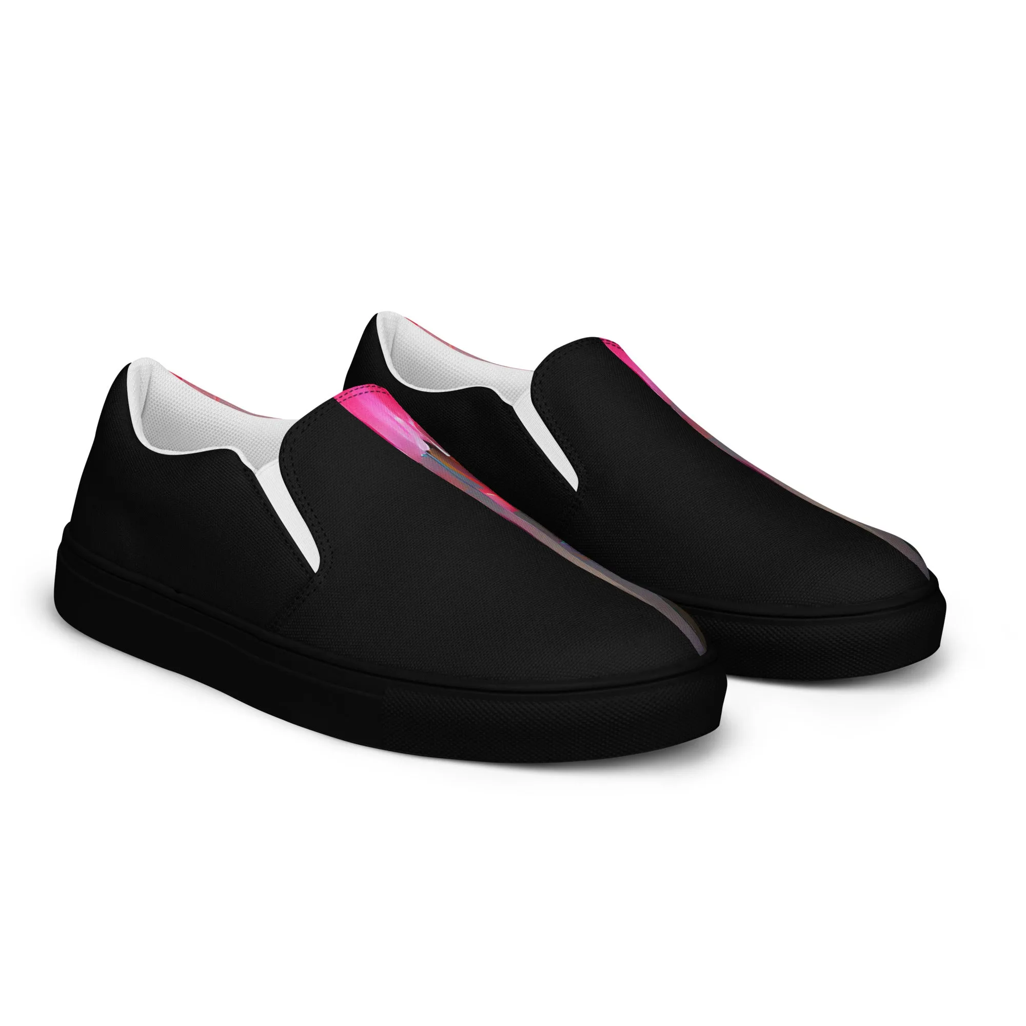 Half Black Half Báijiǔ - Mens Slip-On Canvas Shoes