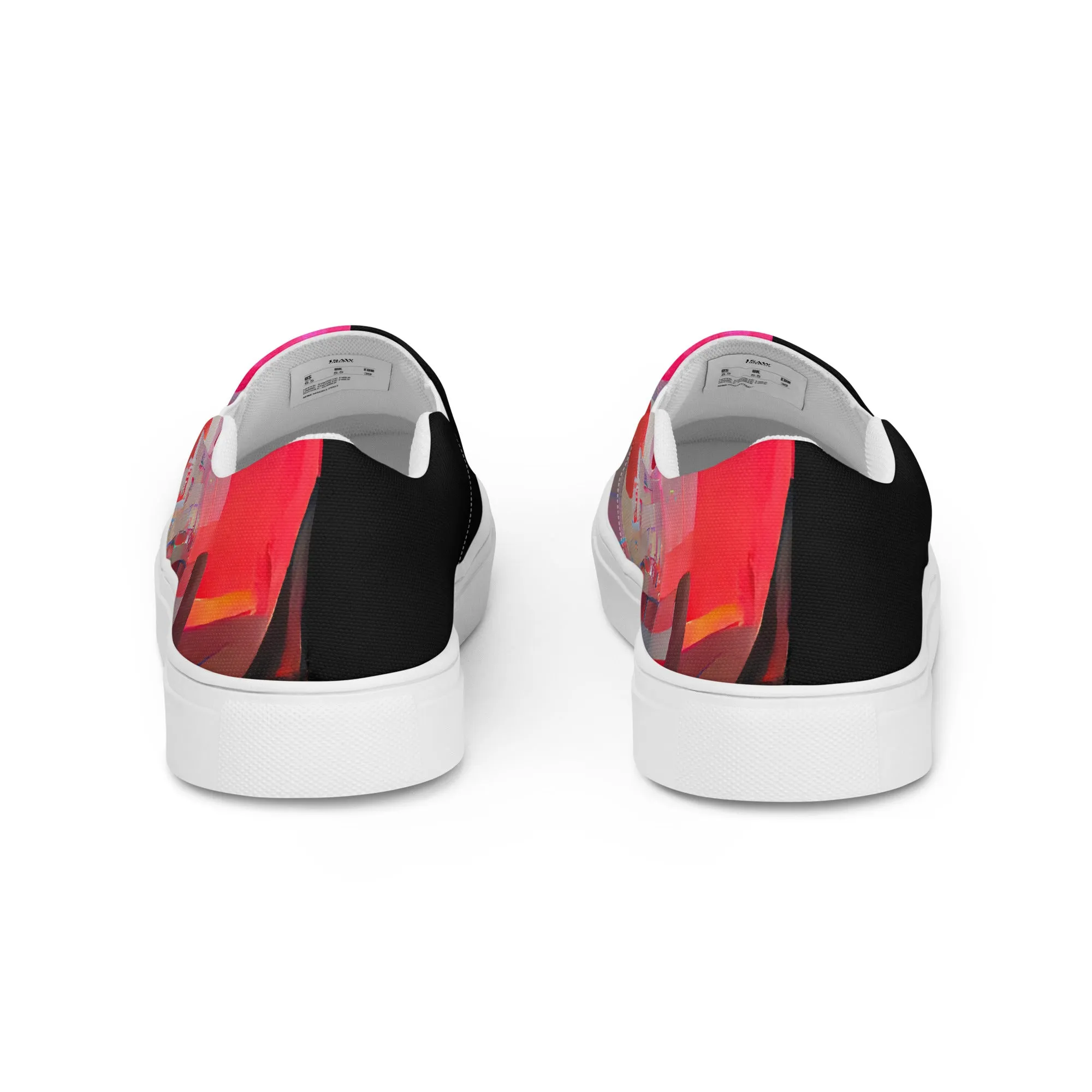 Half Black Half Báijiǔ - Mens Slip-On Canvas Shoes