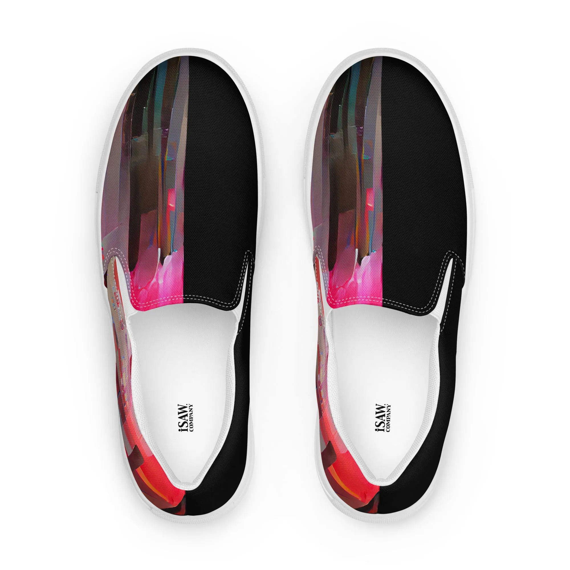 Half Black Half Báijiǔ - Mens Slip-On Canvas Shoes