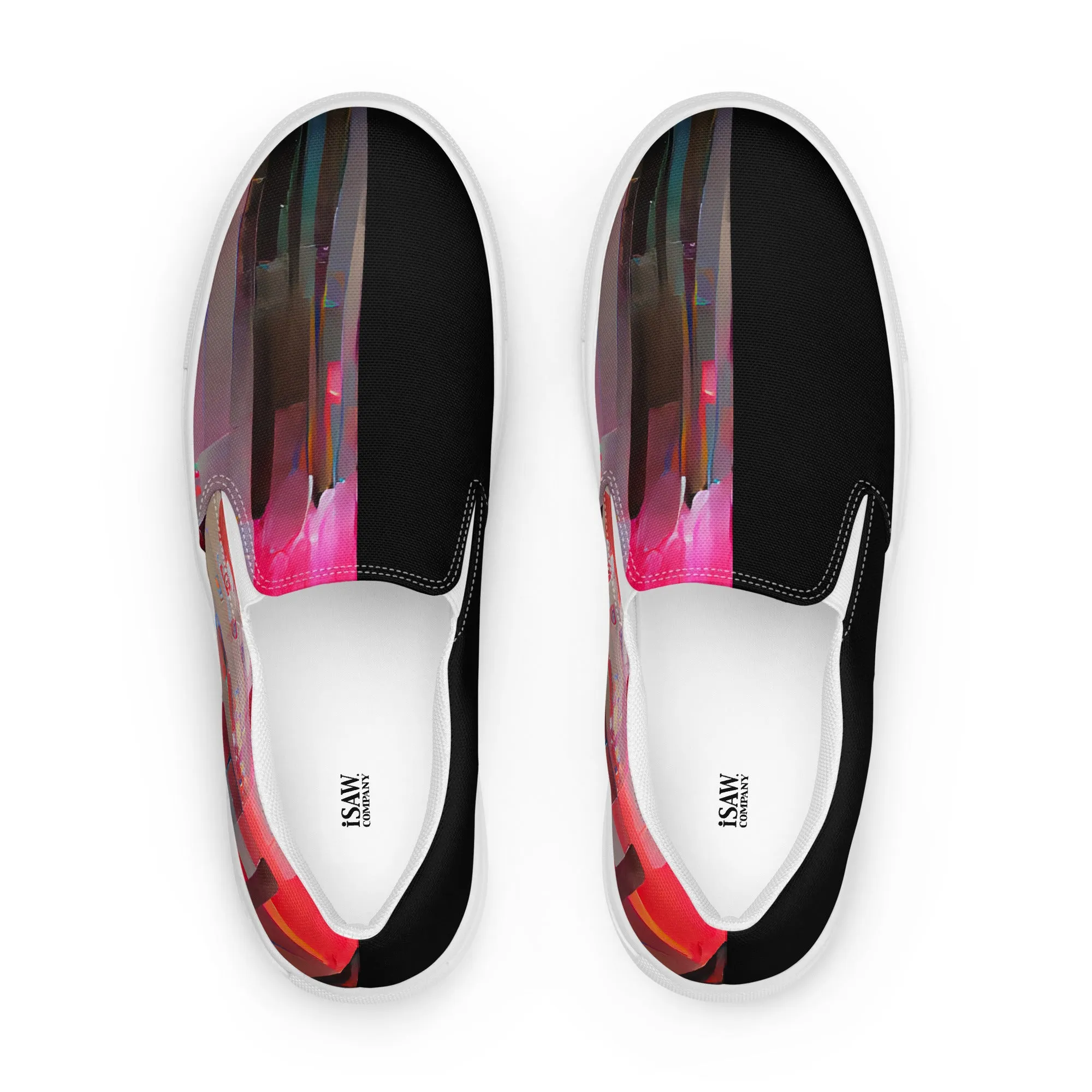 Half Black Half Báijiǔ - Womens Slip-On Canvas Shoes