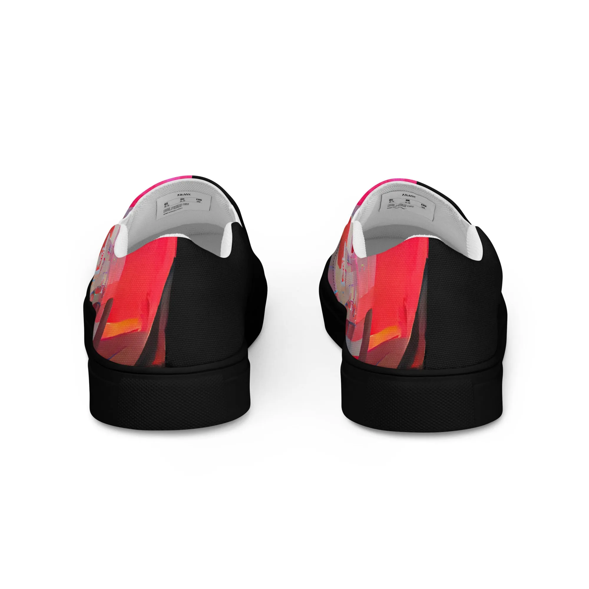 Half Black Half Báijiǔ - Womens Slip-On Canvas Shoes
