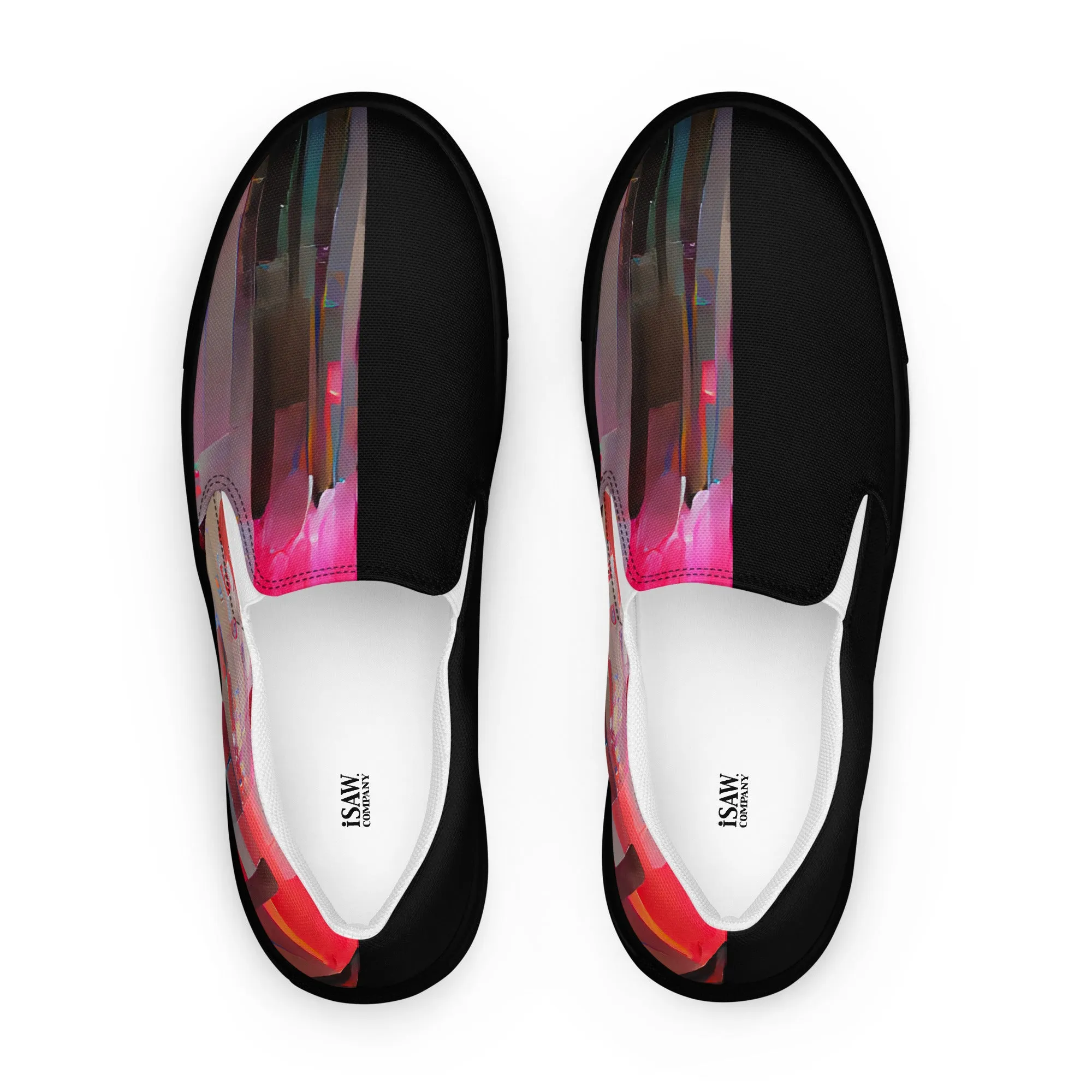 Half Black Half Báijiǔ - Womens Slip-On Canvas Shoes
