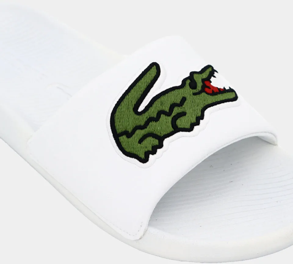 LACOSTE Croco Slide 319 4 US CMA 7-38CMA0073082 WHT-GRN UK 6-11