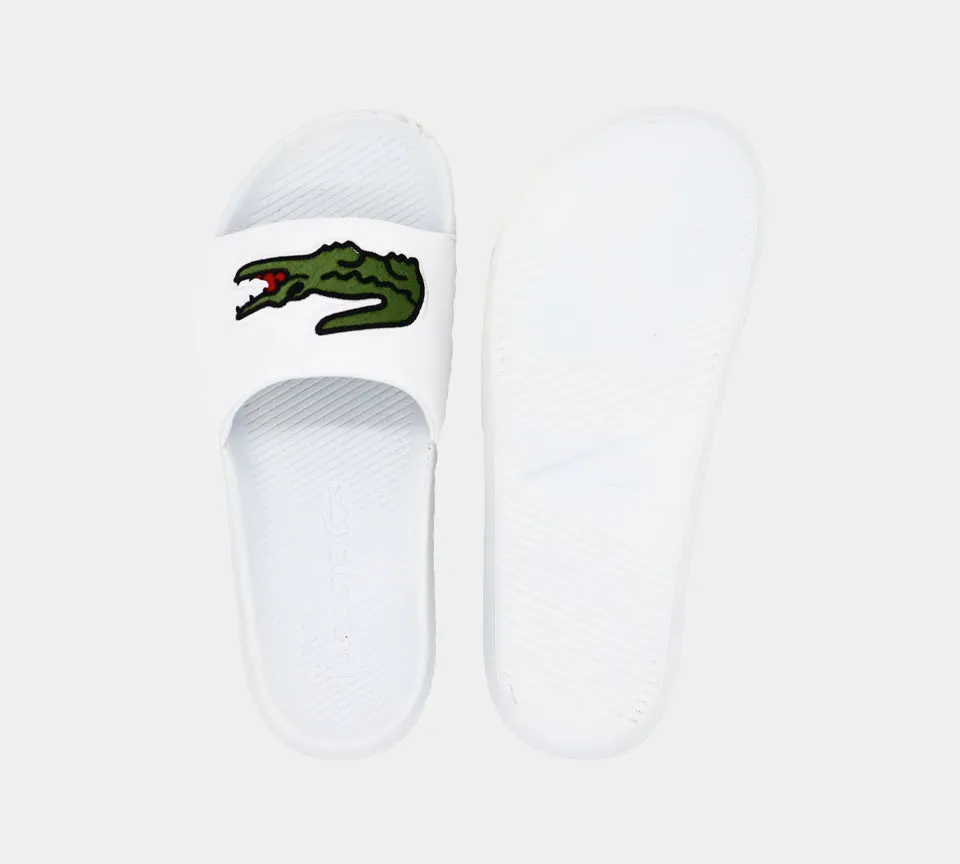LACOSTE Croco Slide 319 4 US CMA 7-38CMA0073082 WHT-GRN UK 6-11