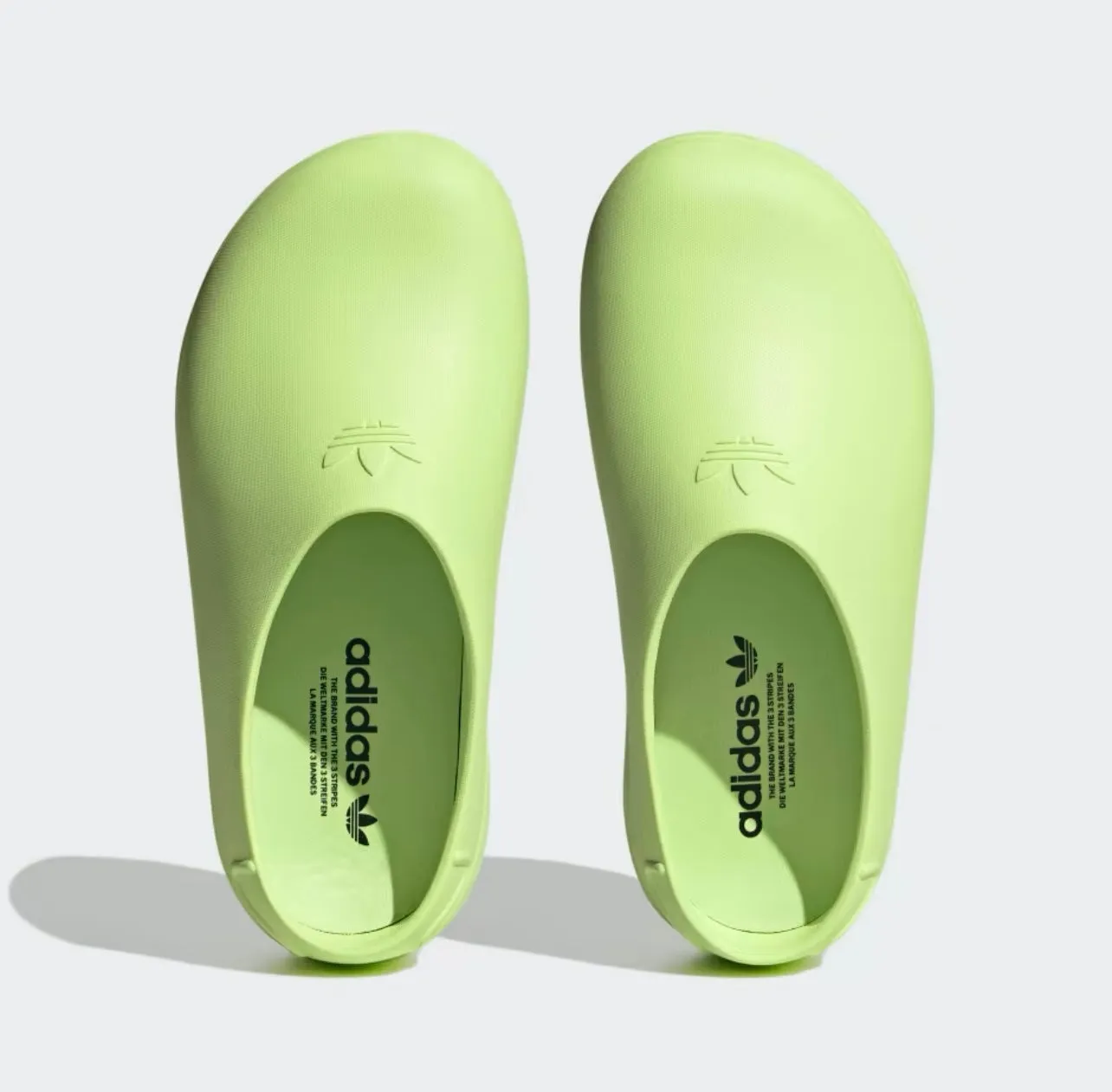 LADIES' ADIFOM STAN SMITH MULE SHOES - Lucid Lemon