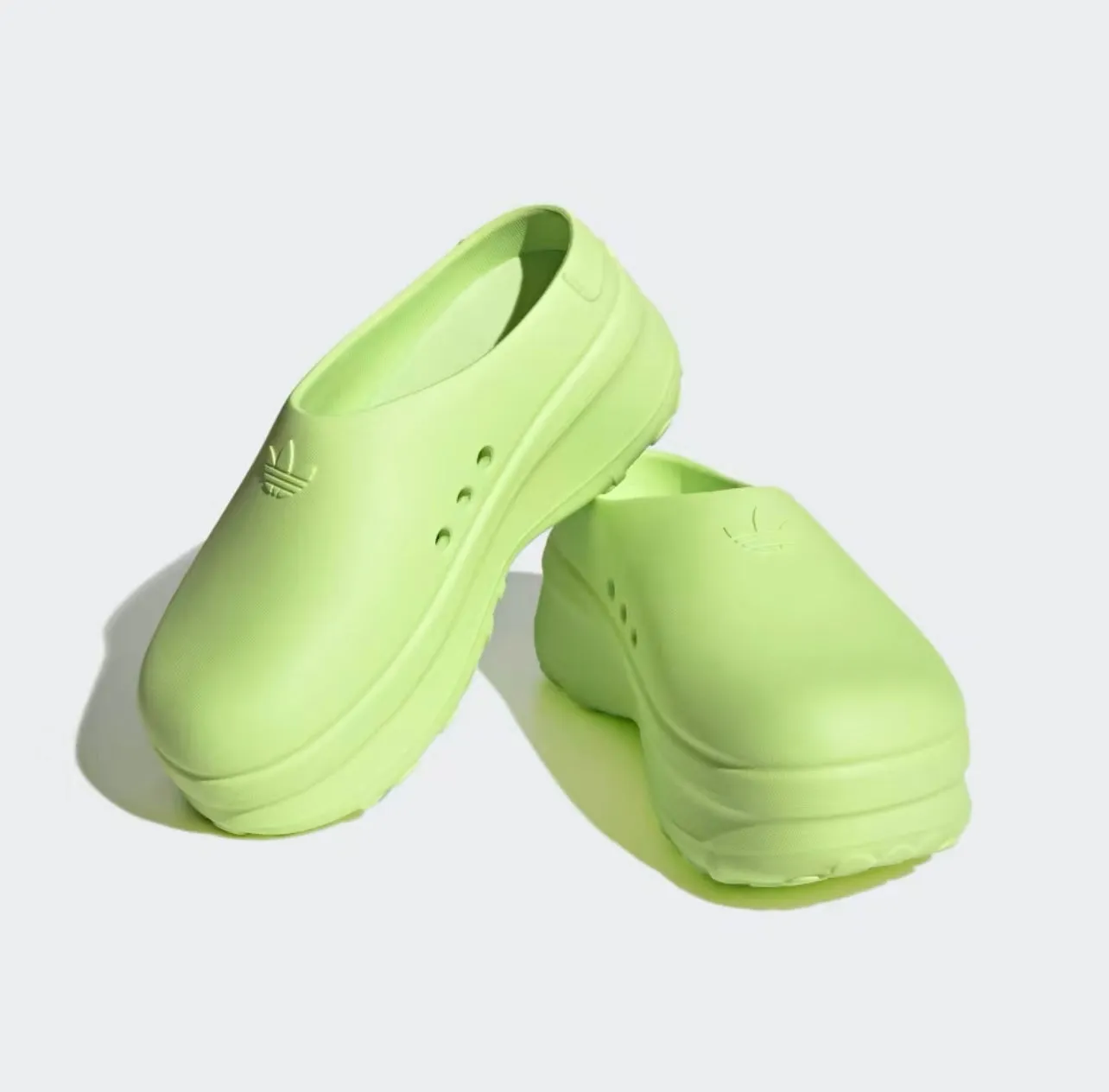 LADIES' ADIFOM STAN SMITH MULE SHOES - Lucid Lemon