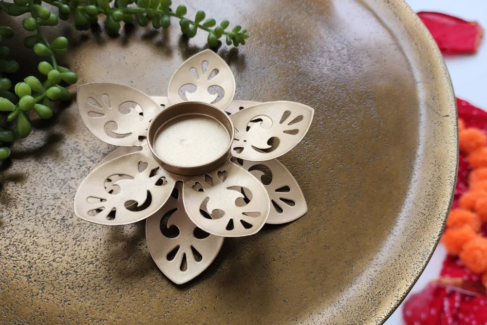 Lotus Brass Diya for Diwali