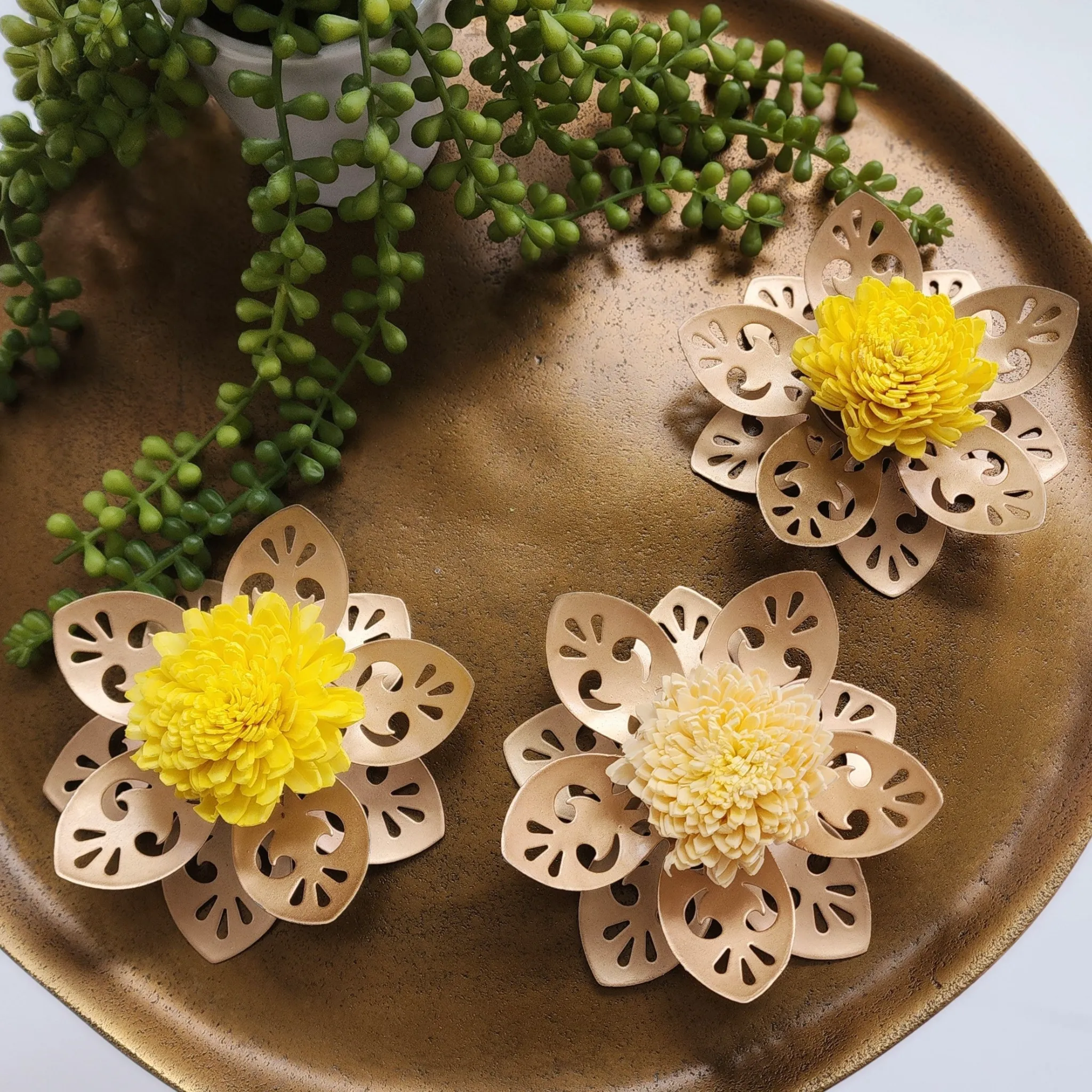 Lotus Brass Diya for Diwali