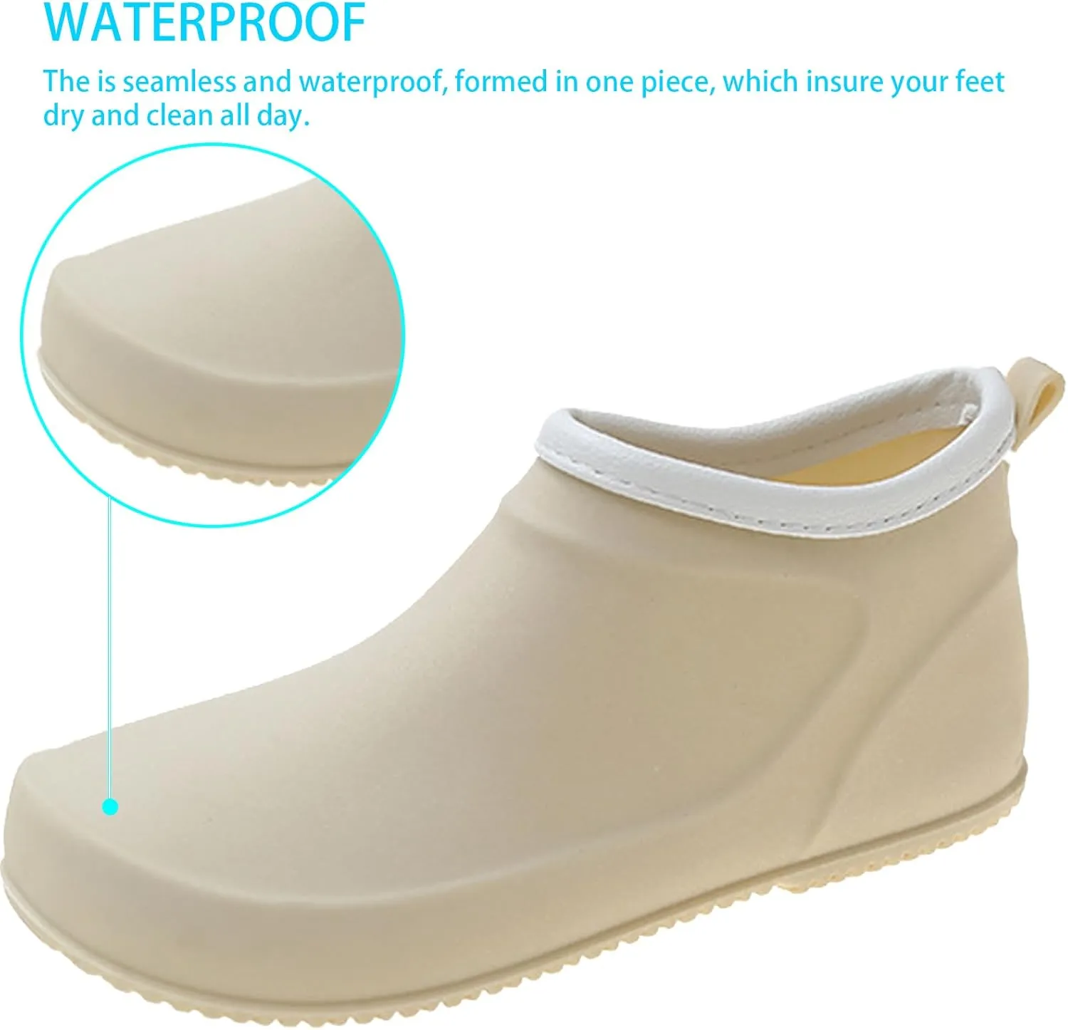 MAIZUN Womens Rain Boots Waterproof Outdoor Chelsea Boots Lightweight Rubber Platform Garden Shoes Anti-slipping Adult