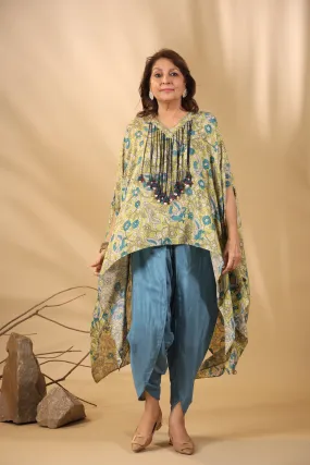 Malhari Green Muslin Chitra Kalmkari 2-Piece Kurta Set