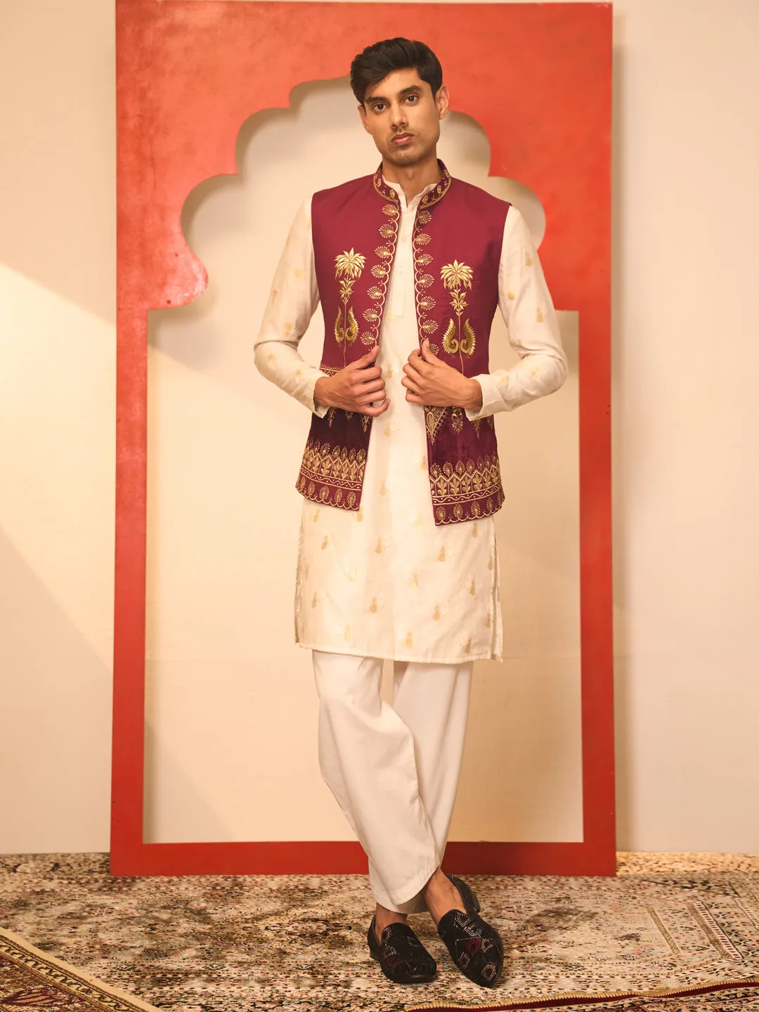 Men Black Blue Silk Zardosi Sequin Velvet Ethnic Slip On Juttis and Mojaris for Wedding|Traditional Sherwani Shoes|Prom Slip-On Tuxedo Shoes