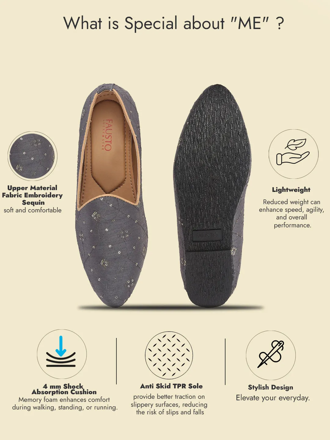Men Navy Embroidery Sequin Ethnic Slip On Juttis and Mojaris for Wedding|Festive Party Slip-On Kurta Shoe|Traditional Sherwani Shoes