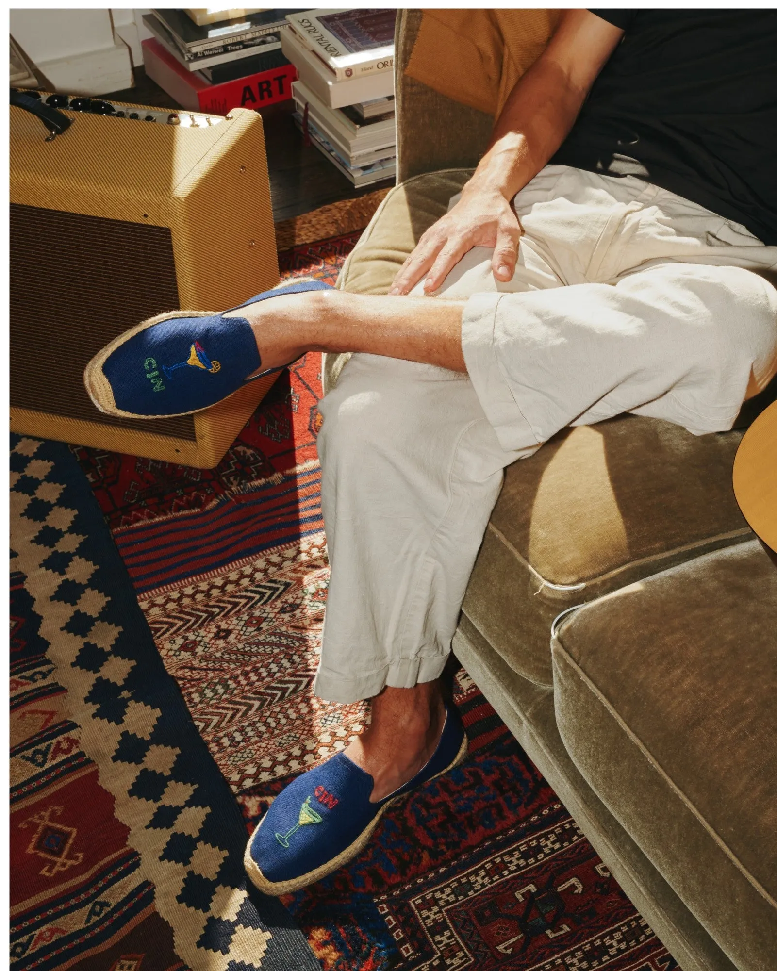Mens_Espadrilles_The Smoking_Embroidery_Armada Blue - Cin Cin