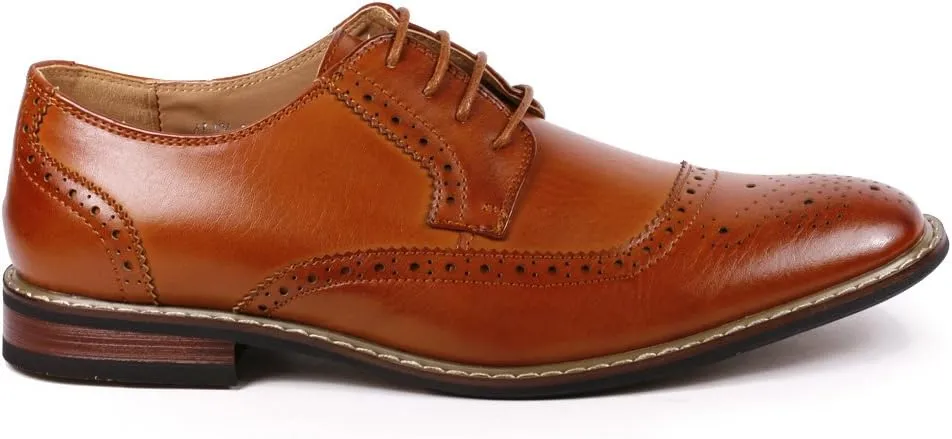 Metrocharm Alex-05 Men's Perforated Lace Up Oxford Dress Shoes