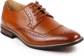 Metrocharm Alex-05 Men's Perforated Lace Up Oxford Dress Shoes