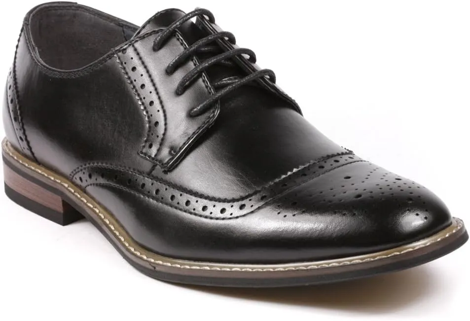 Metrocharm Alex-05 Men's Perforated Lace Up Oxford Dress Shoes