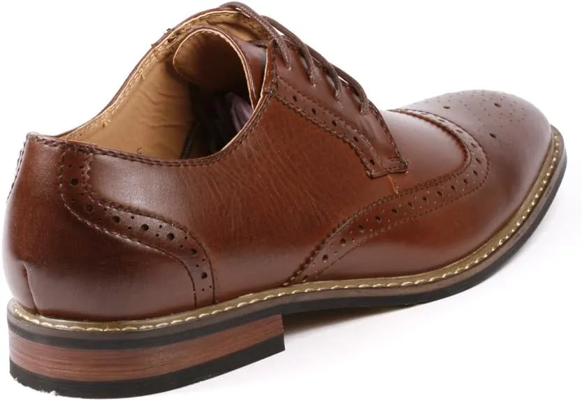 Metrocharm Alex-05 Men's Perforated Lace Up Oxford Dress Shoes