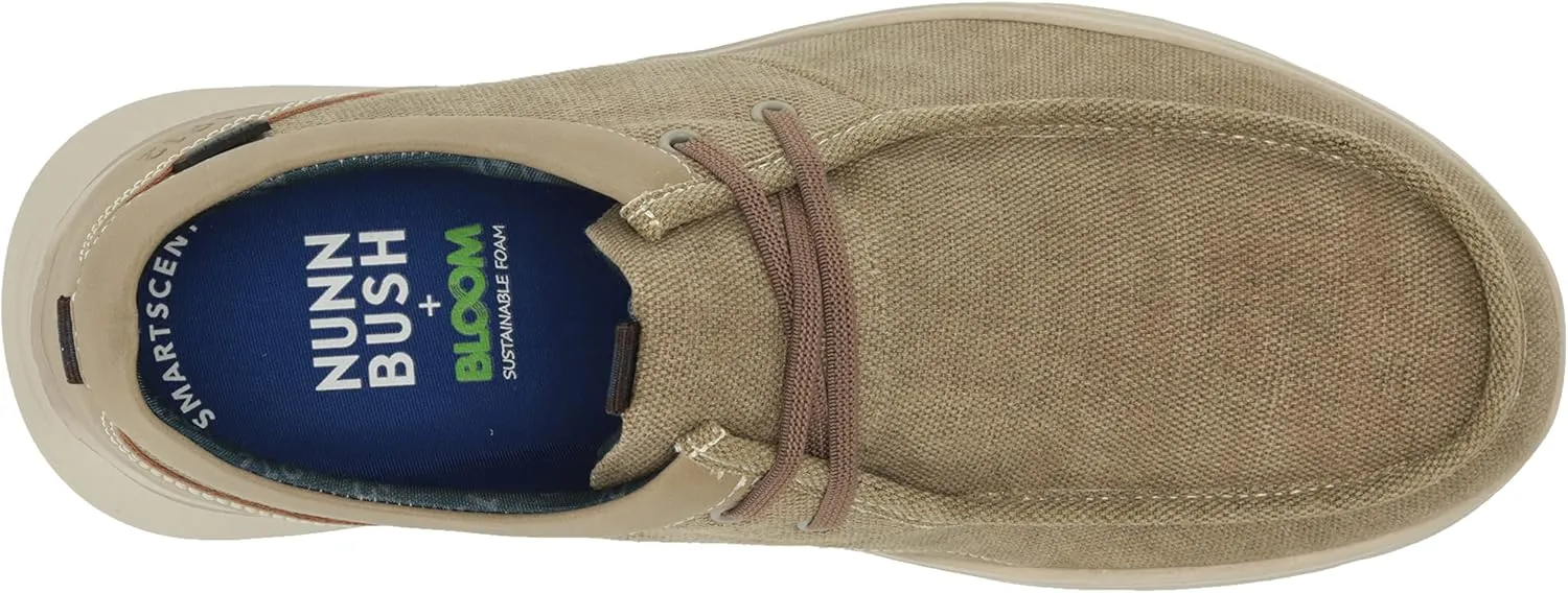 Nunn Bush Men's Bushwacker Moccasin Toe Slip-on Canvas Loafer Lightweight Casual Shoe